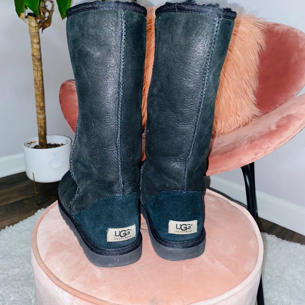 Women’s Tall Black UGG Boots with Shear lining